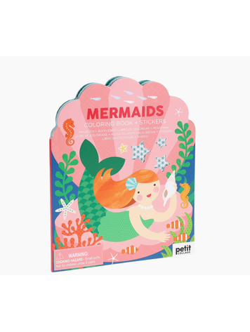 Coloring Book With Stickers: Mermaids