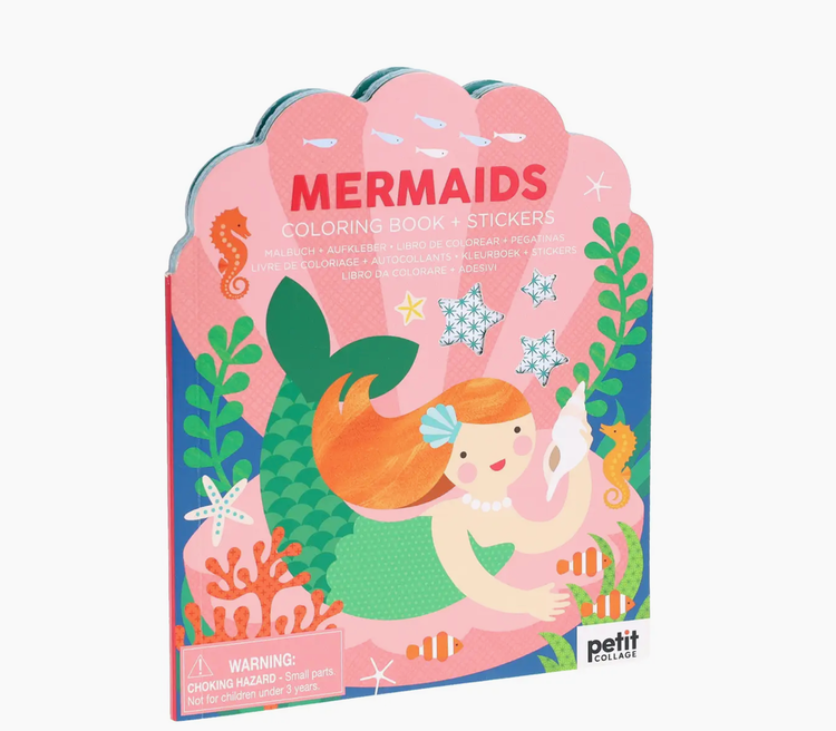 Coloring Book With Stickers: Mermaids