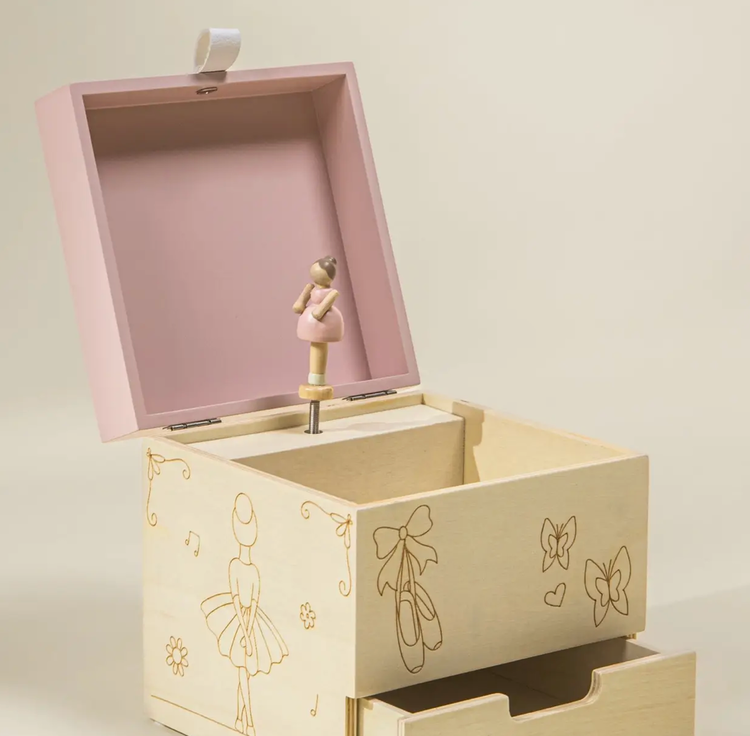 COCO VILLAGE Wooden Musical Ballerina Box