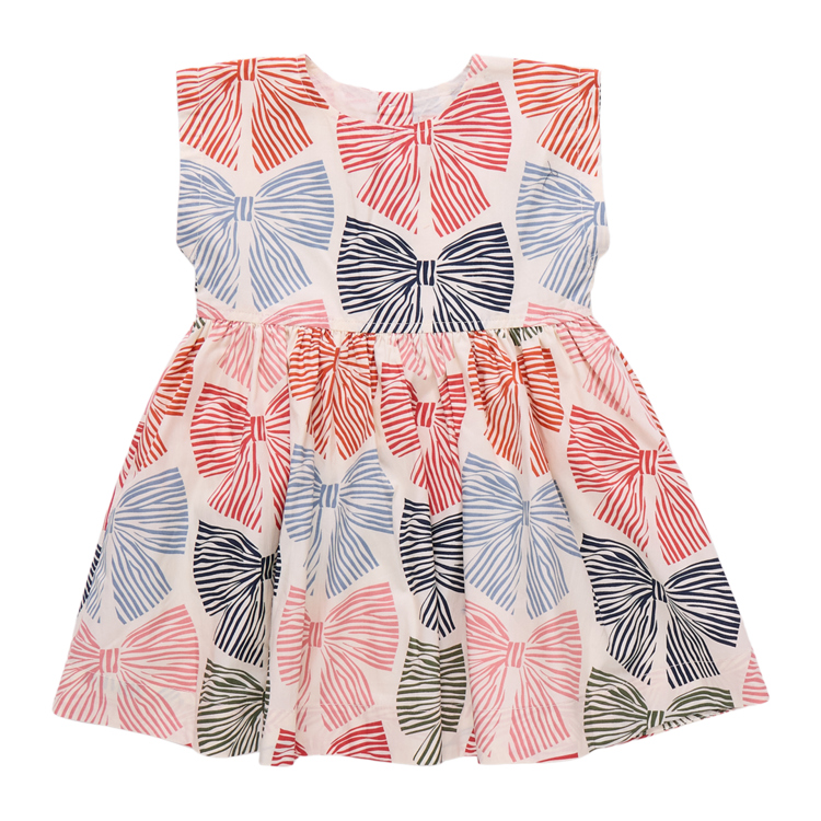 PINK CHICKEN Adaline Striped Bows Dress