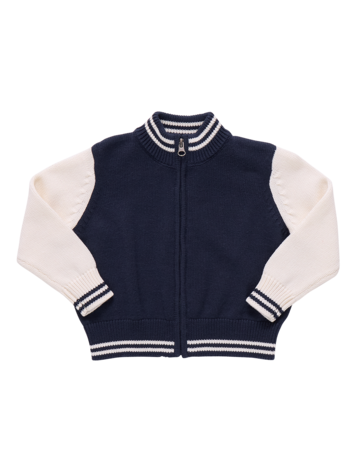 PINK CHICKEN Varsity Zip Sweater