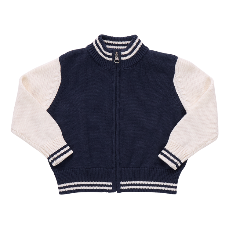 PINK CHICKEN Varsity Zip Sweater