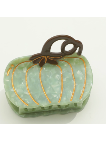 ADORRO Harvest Pumpkin Claw Clip - Green