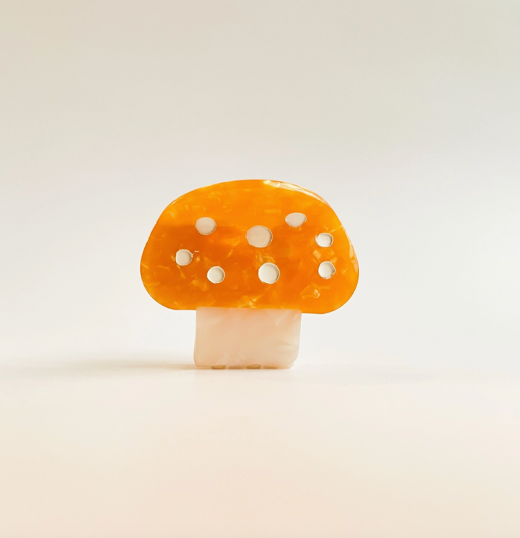 ADORRO Mushroom Claw Clip - Orange
