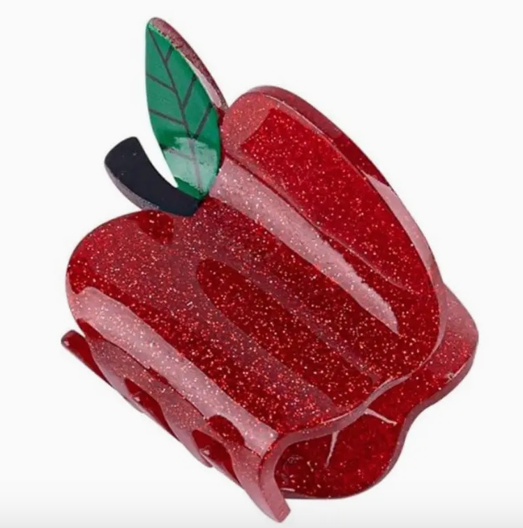 Back To School Hair Clip - Apple