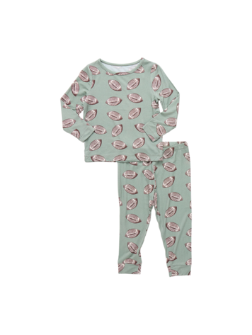 PINK CHICKEN Flying Footballs Bamboo PJ Set