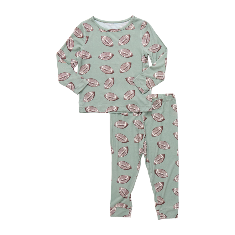 PINK CHICKEN Flying Footballs Bamboo PJ Set