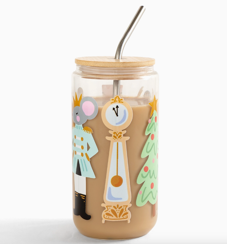 The Nutcracker Christmas Glass Can