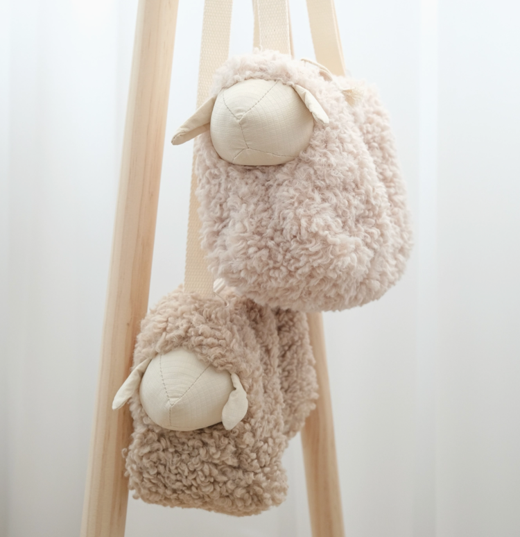 LITTLE LAMB KIND Baa Baa Sheep Sling Bag - Cream