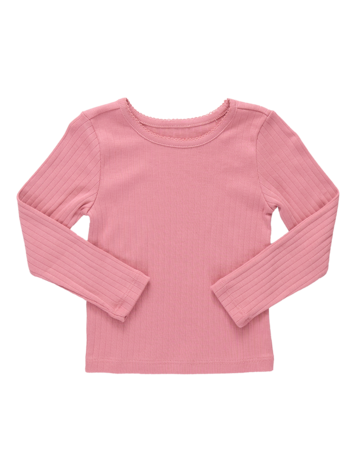 PINK CHICKEN Seesaw Long Sleeve Rib T-Shirt