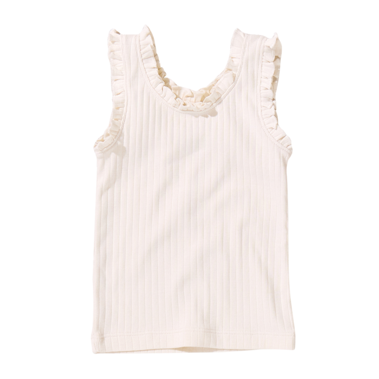 PINK CHICKEN Joy Ruffle Rib Tank