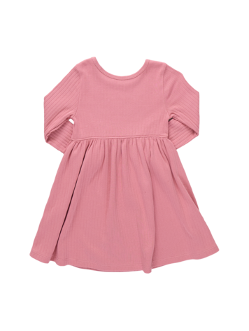 PINK CHICKEN Sunny Long Sleeve Rib Dress