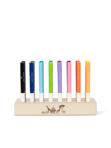 KONGES SLOJD Markers In Wooden Block