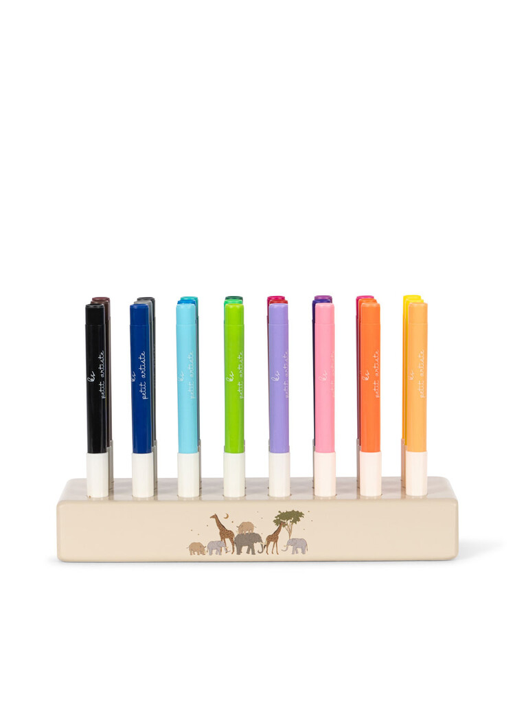 KONGES SLOJD Markers In Wooden Block