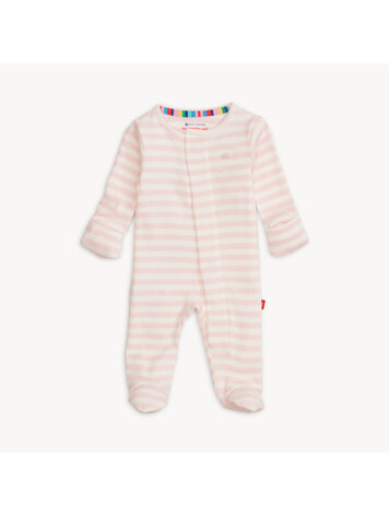 MAGNETIC ME Stripe Organic Footie