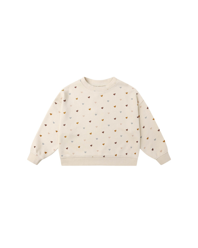 RYLEE AND CRU Hearts Boxy Pullover