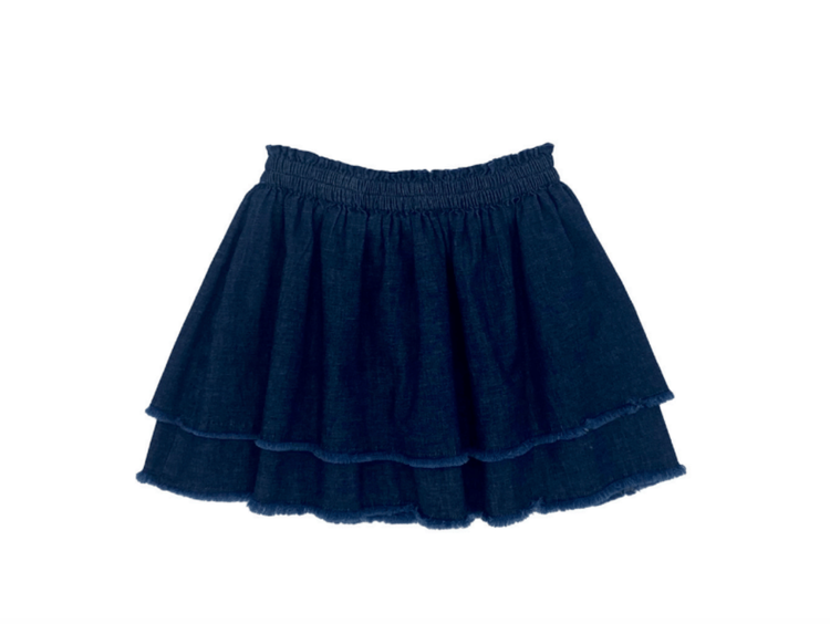 ZHOE + TOBIAH Denim Ruffle Skirt