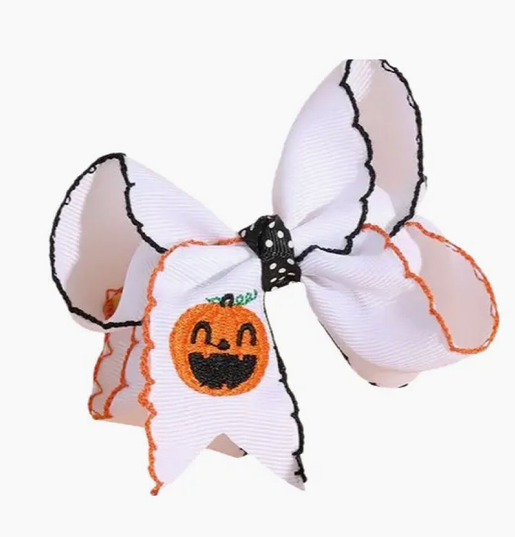 AURAQUISE Embroidered Pumpkin Bow