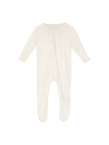 KICKEE PANTS Footie With 2 Way Zipper