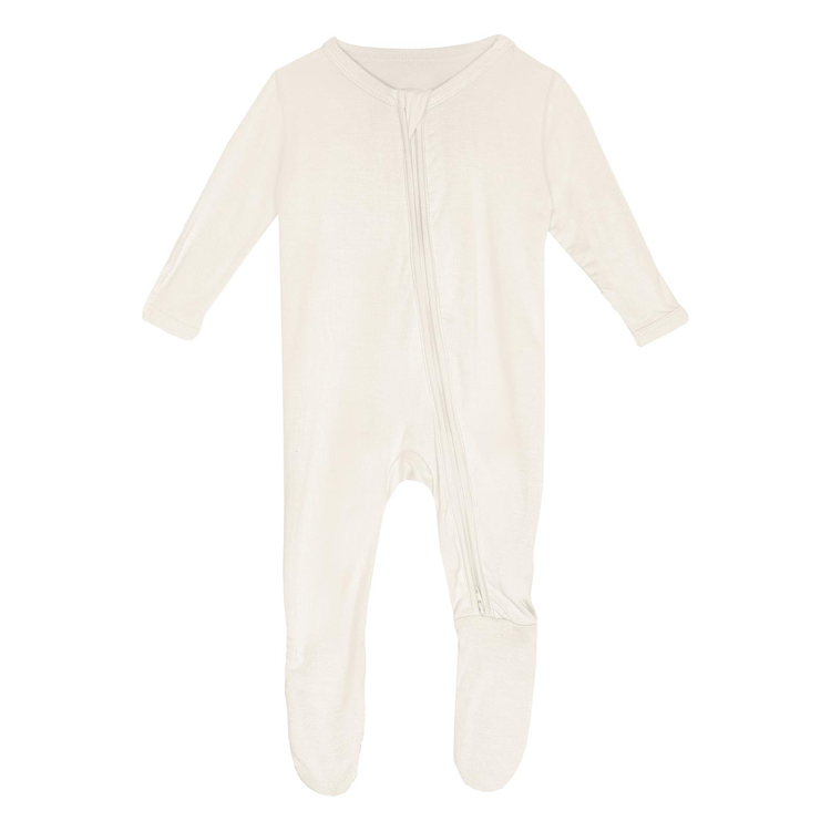 KICKEE PANTS Footie With 2 Way Zipper