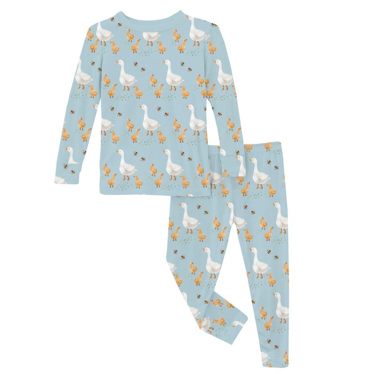 KICKEE PANTS Feeding Ducks Long Sleeve Pajama