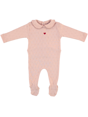 BEBE ORGANIC Red Heart Collar Overalls