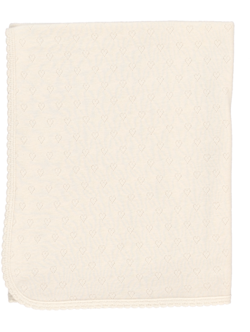 BEBE ORGANIC Heart Blanket - Natural