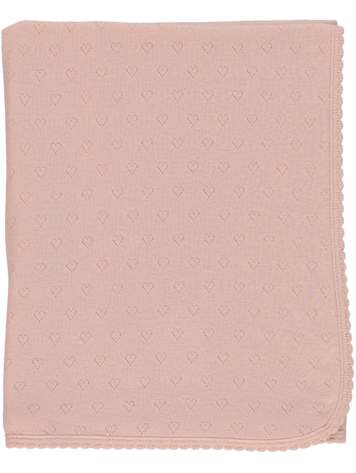 BEBE ORGANIC Heart Blanket - Blush