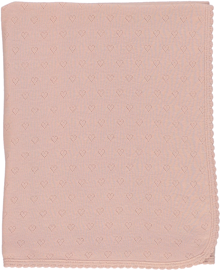BEBE ORGANIC Heart Blanket - Blush