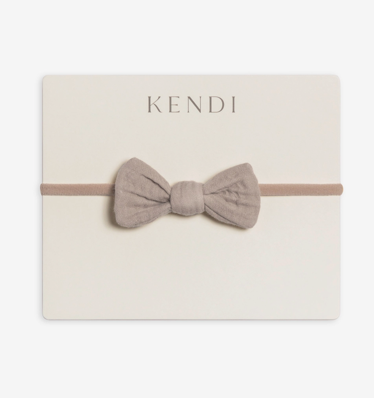 Classic Muslin Dainty Bow - Clay