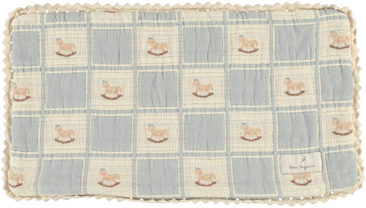 BEBE ORGANIC Rocking Horse Pillowcase - Blue