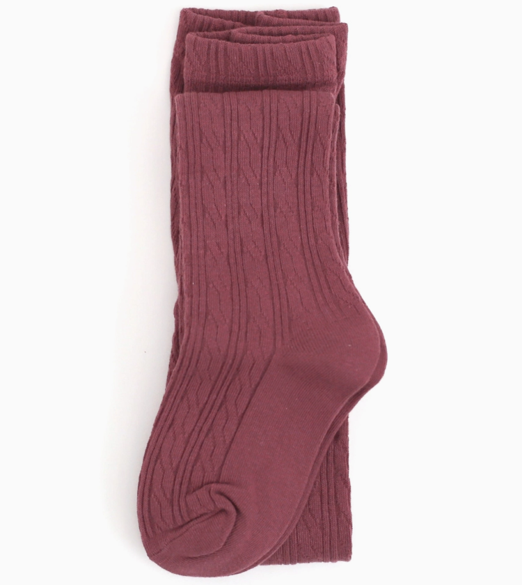 LITTLE STOCKING CO Cable Knit Tights
