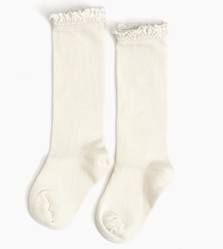 LITTLE STOCKING CO Lace Knee High Socks