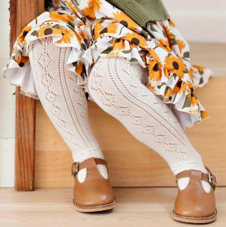 LITTLE STOCKING CO Fancy Knit Tights