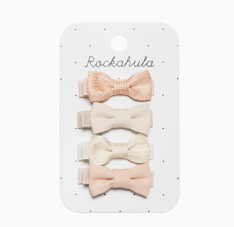 ROCKAHULA KIDS Linen Mini Bow Clips