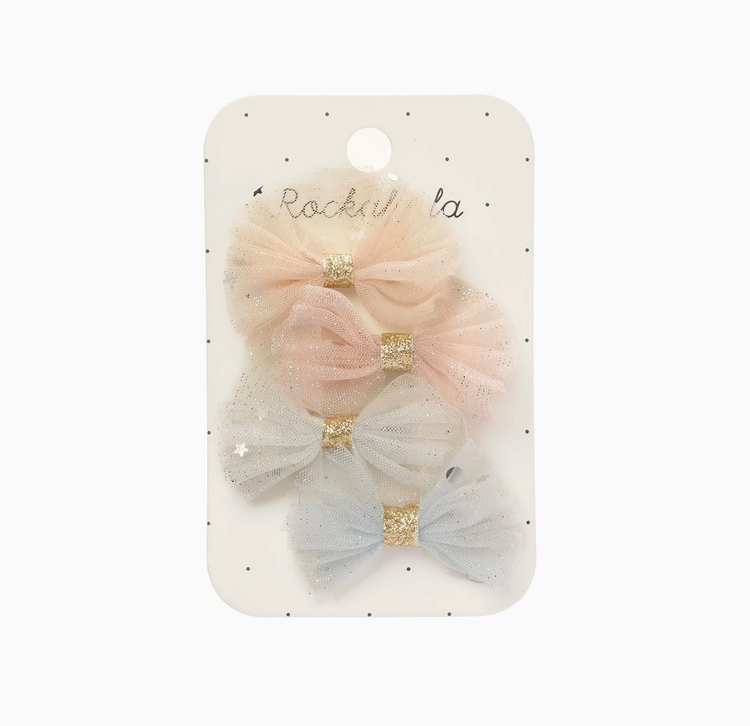 ROCKAHULA KIDS Sparkle Tulle Mini Bow Clips