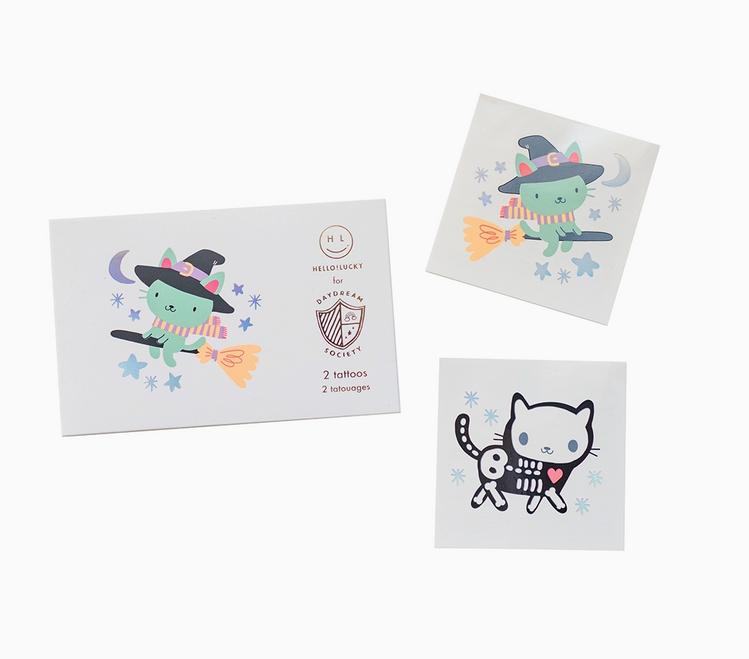 Jollity & Co. + Daydream Society Meowloween Temporary Tattoos