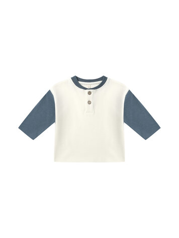 QUINCY MAE Long Sleeve Baby Henley Tee