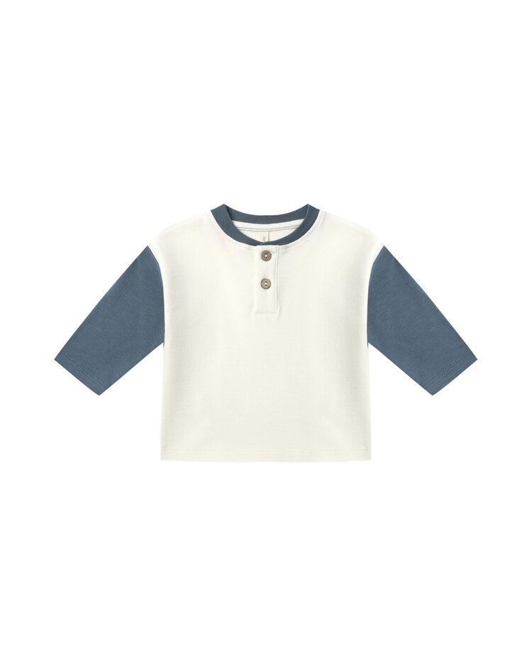 QUINCY MAE Long Sleeve Boys Henley Tee