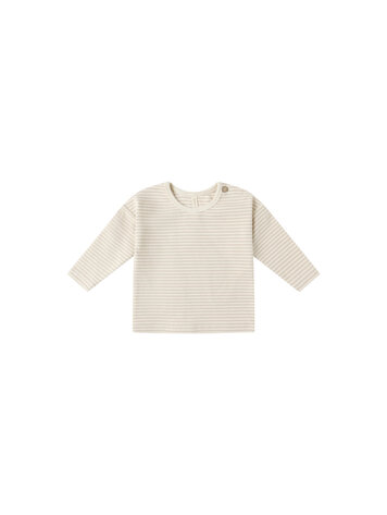 QUINCY MAE Micro Stripe Long Sleeve Tee