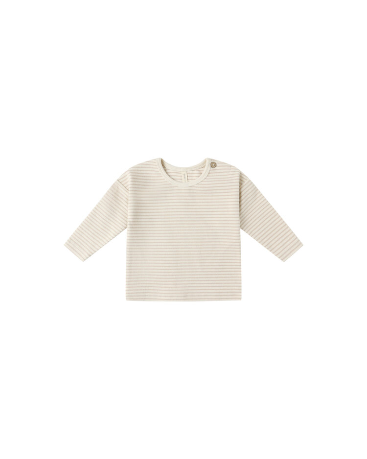 QUINCY MAE Micro Stripe Long Sleeve Tee