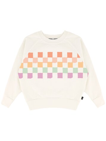 TINY WHALES Check It Boxy Sweatshirt