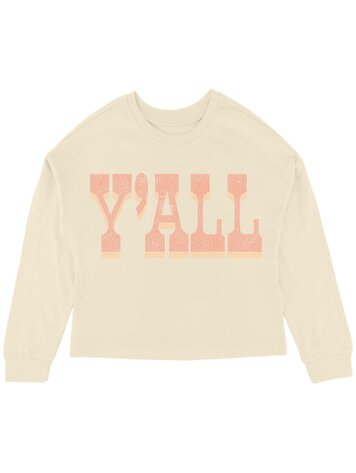 TINY WHALES Ya'll Oversized Long sleeve Tee