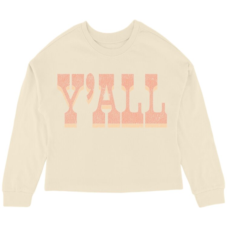 TINY WHALES Ya'll Oversized Long sleeve Tee