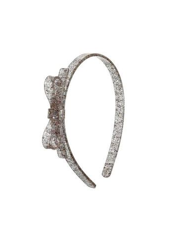 Multi Glitter Gold Thin Bow Headband