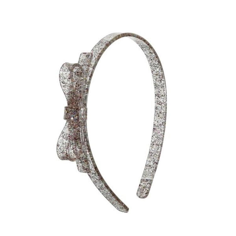 Multi Glitter Gold Thin Bow Headband