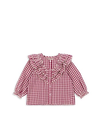 KONGES SLOJD Kim Frill Check Blouse