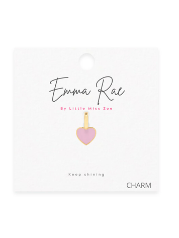 Pink Heart Sparkle Charm