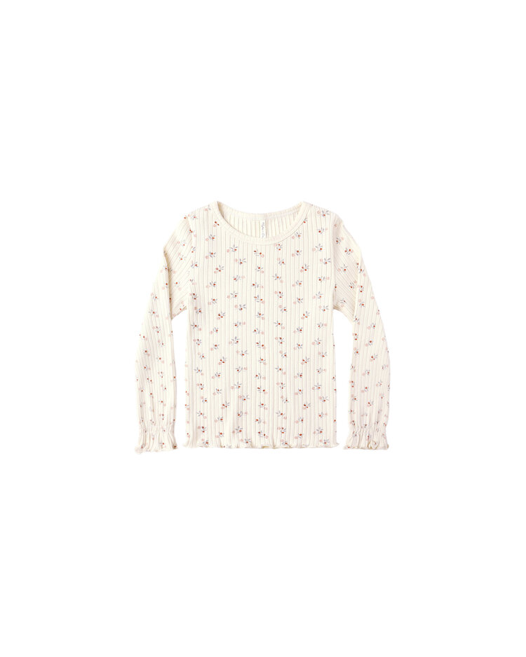RYLEE AND CRU Ditsy Ribbed Girls Top