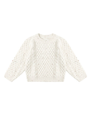 RYLEE AND CRU Cable Knit Speckled Baby Sweater